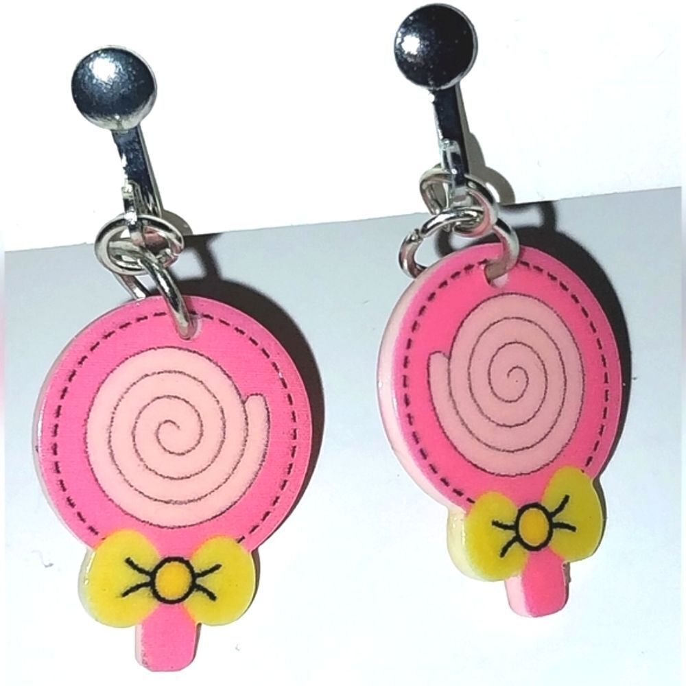 Pink Super Cute Kid's Fashion Clip-On Earrings